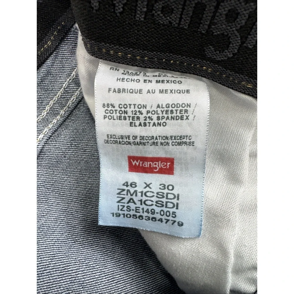 Wrangler Authentics Jeans Men 46x30 Denim Flex Waistband Relaxed Fit Medium Wash
